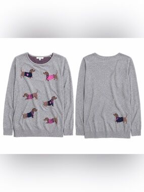 Astrologie Dachshund Dog Sweater Gray Pink Navy Wiener Dog Pullover - large